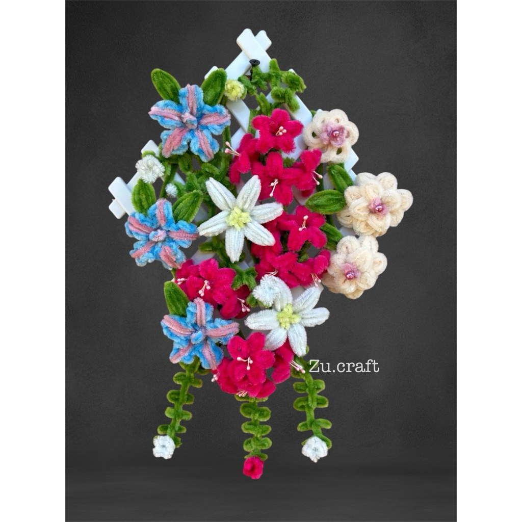 Bunga Kawat Bulu Hiasan Gantung Dinding