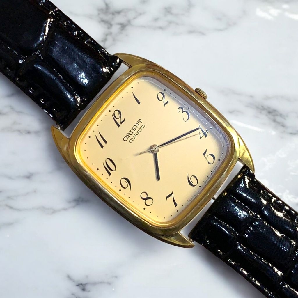 Jam Tangan Tank - Orient Tank Square Gold Plated JDM Quartz Vintage Watch