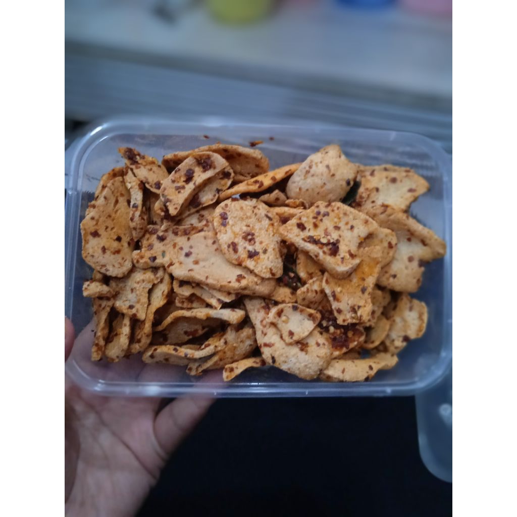 

Basreng Pedas Daun jeruk 650gram