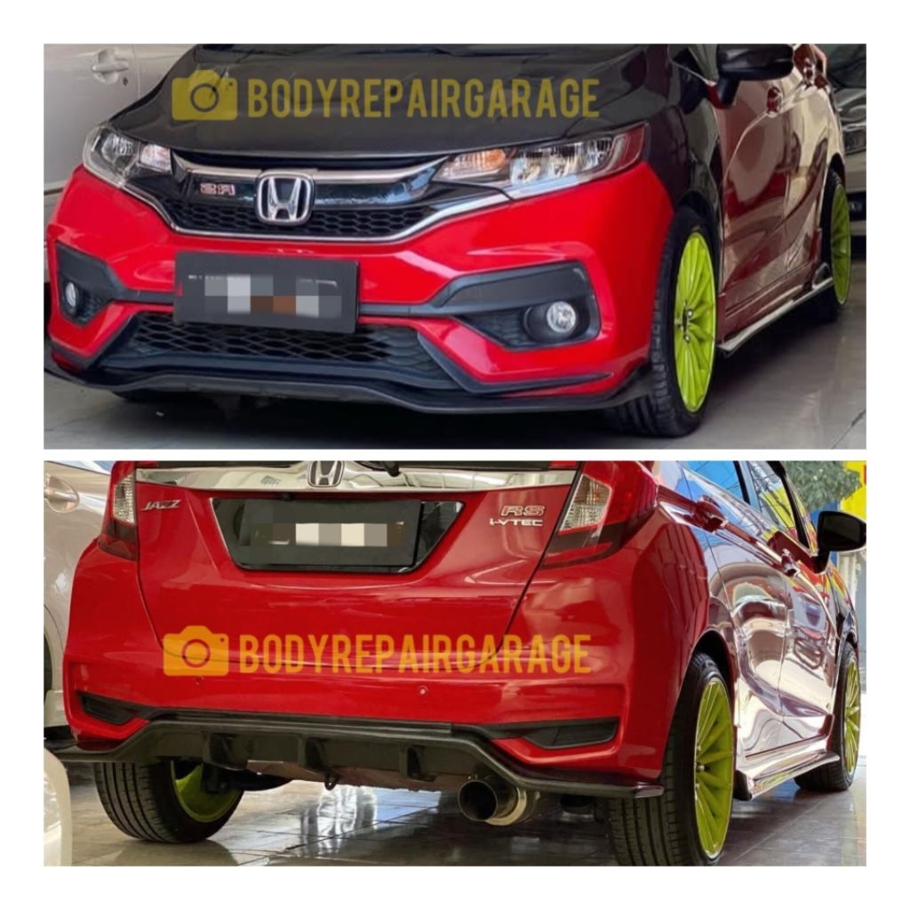 front lips diffuser jazz gk5 facelift | black doff