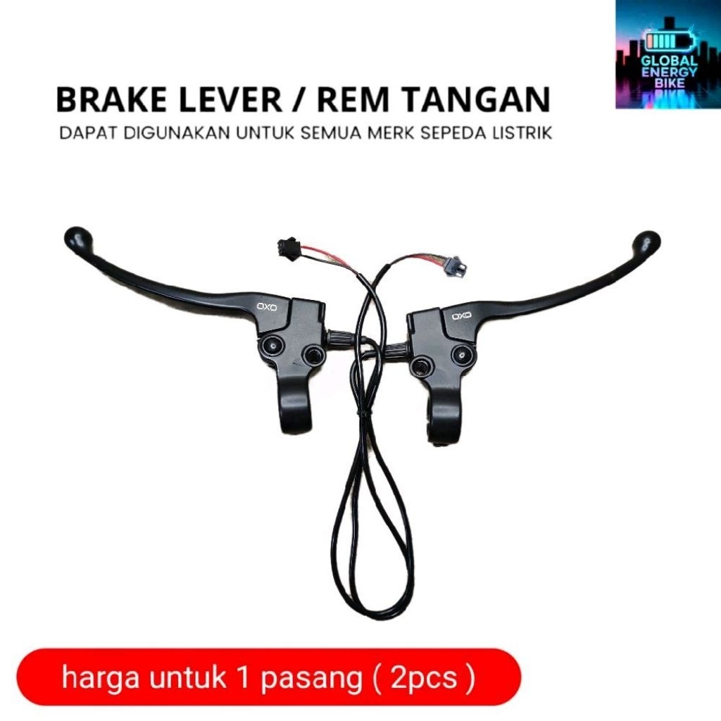 2 pcs Handle Rem Sepeda Listrik Handel Rem / Tuas Rem Sepeda Listrik Brake lever Sekuter Motor Listr