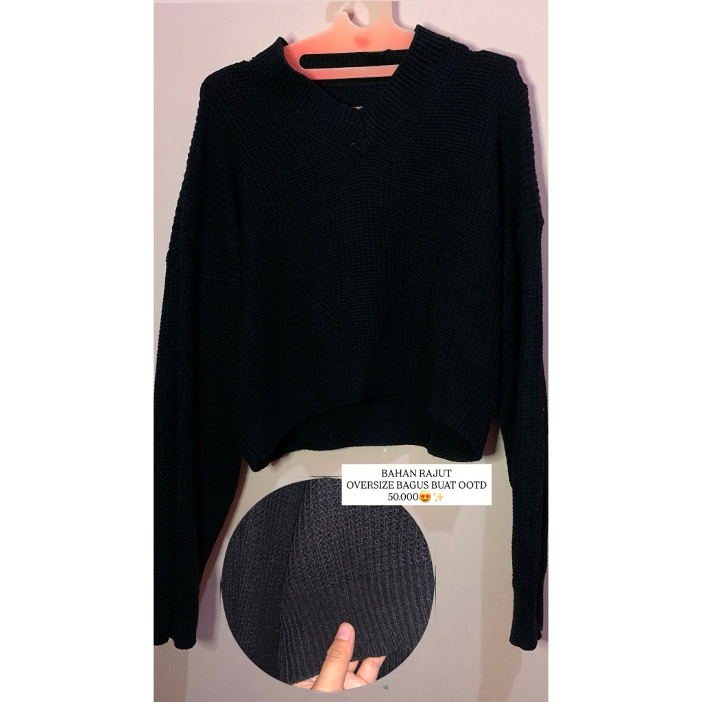 PRELOVED!!! SWEATER CROP RAJUT