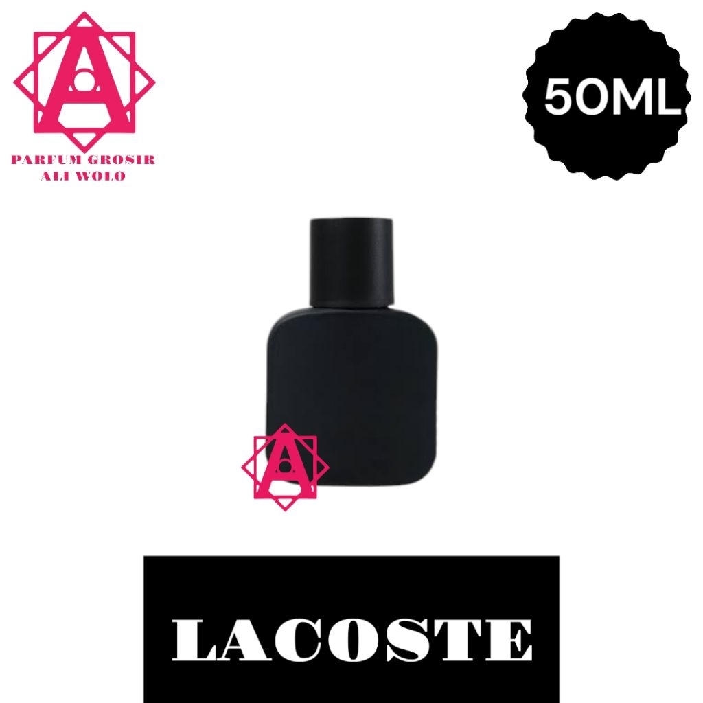 BOTOL PARFUM LACOSTE 50ML BLACK | DRAT| ULIR | BOTOL PARFUM KOSONG