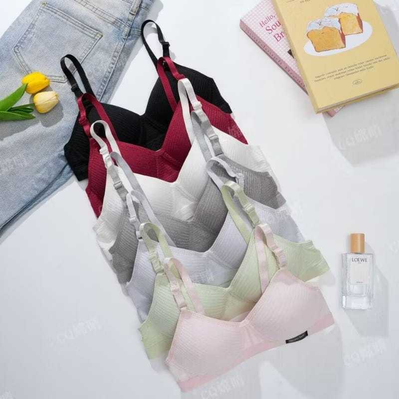 Paket Grosir Isi 6 Pcs Bra Remaja BH ABG BH DEWASA Polos Tanpa Kawat / Bra Korean