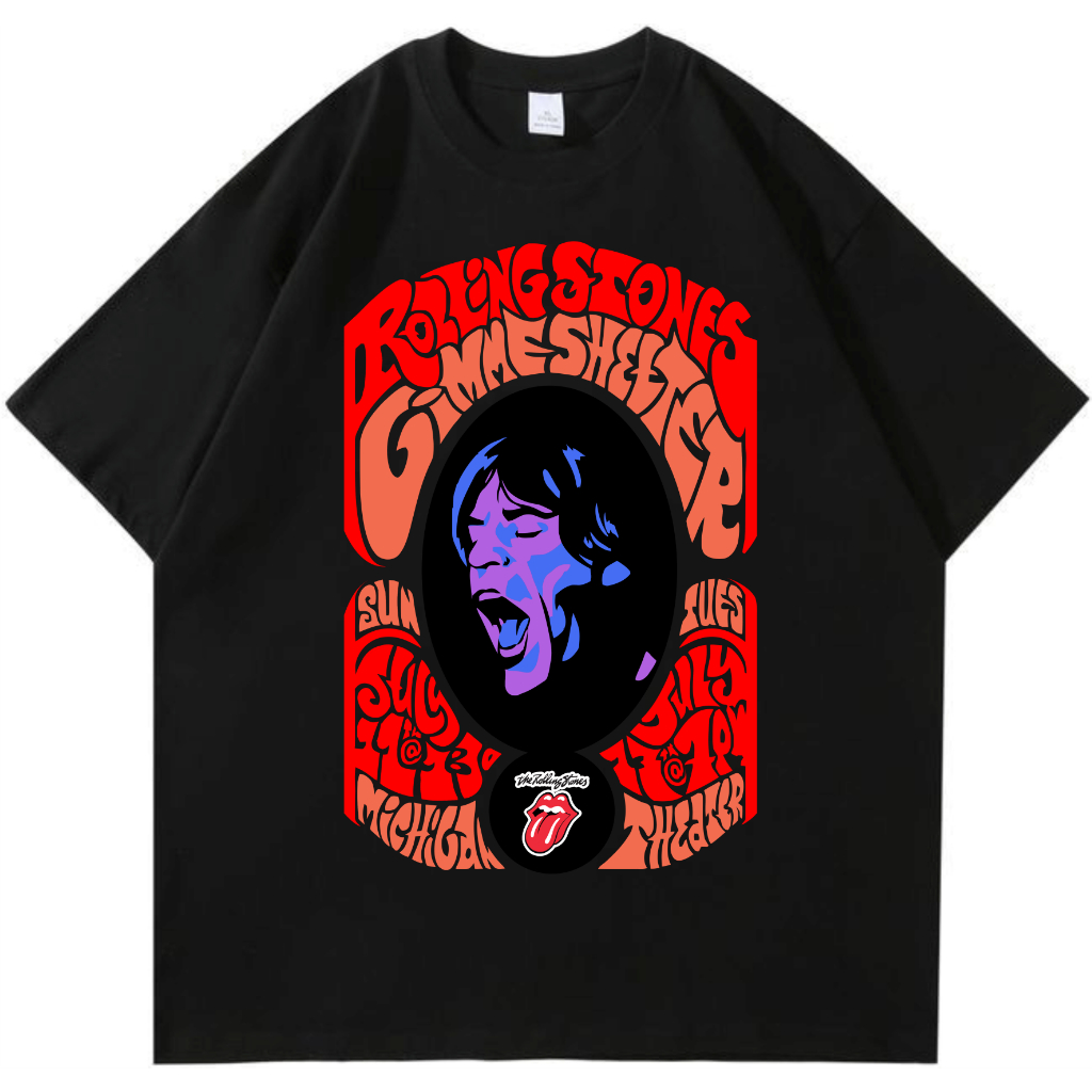 AA Tshirt Kaos Band Vintage Rolling Stone Legend Bahan 100% Cotton Premium, Combed 24s