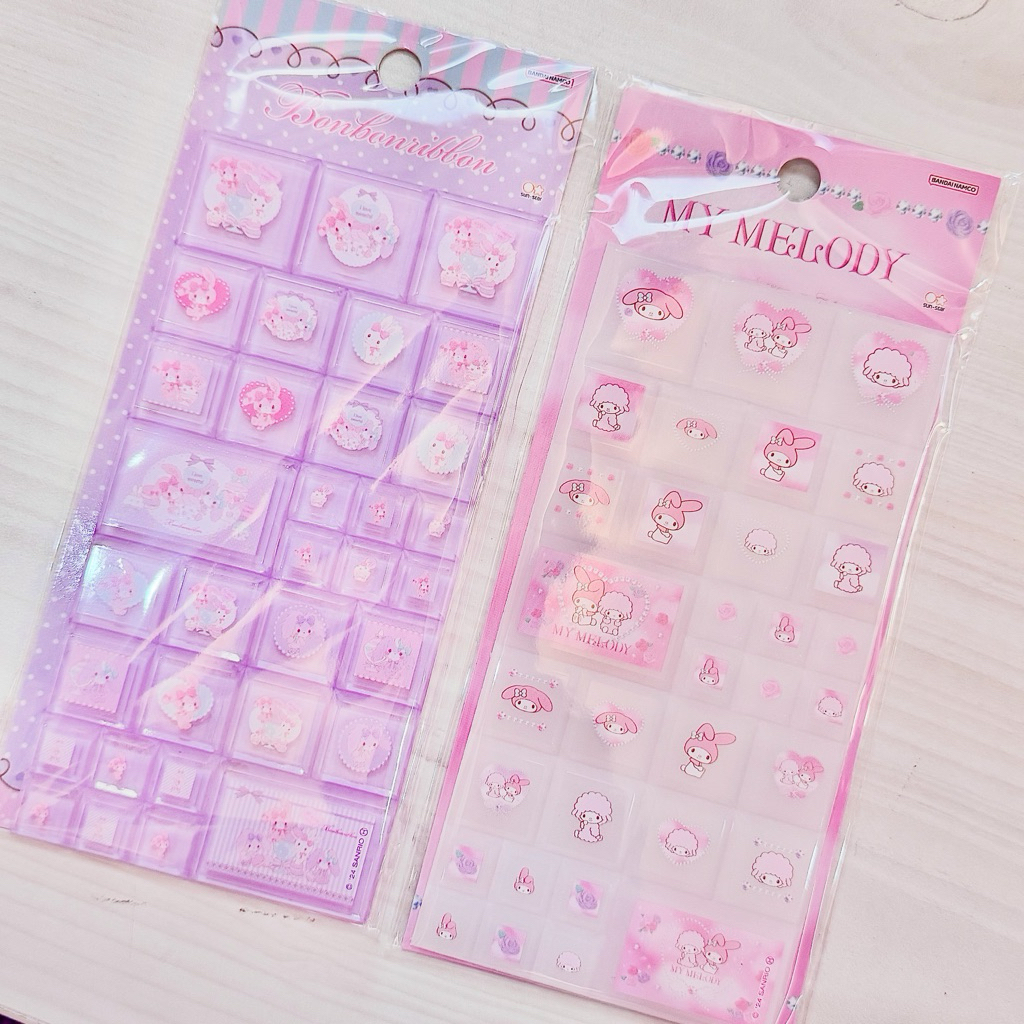 

sticker timbul solid hard sanrio bonbonribbon and my melody