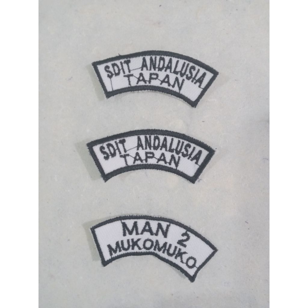 Badge Logo Sekolah Bordir