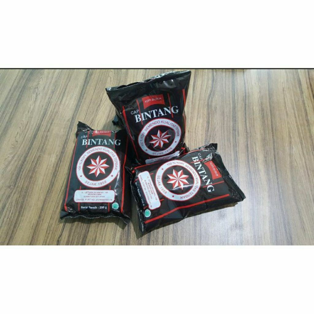

Kopi Bubuk Cap Bintang Asli Semendo : Kemasan 50 Gram Harga Pas Rp.9.000, Kemasan 100 Gram Harga Pas Rp.15.000, Kemasan 250 Gram Harga Pas Rp.34.500