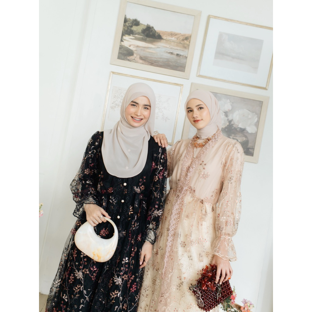 (CUCI GUDANG) / PREMIUM Haidee & Orlin - Malaika Aruna / Lace Tunik Outer Kondangan Wisuda