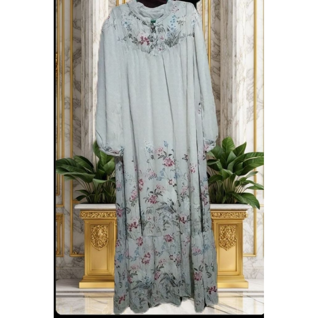 OBRAL GAMIS, GAMIS YURI FASHION MOTIF BUNGA PRINTING PREMIUM
