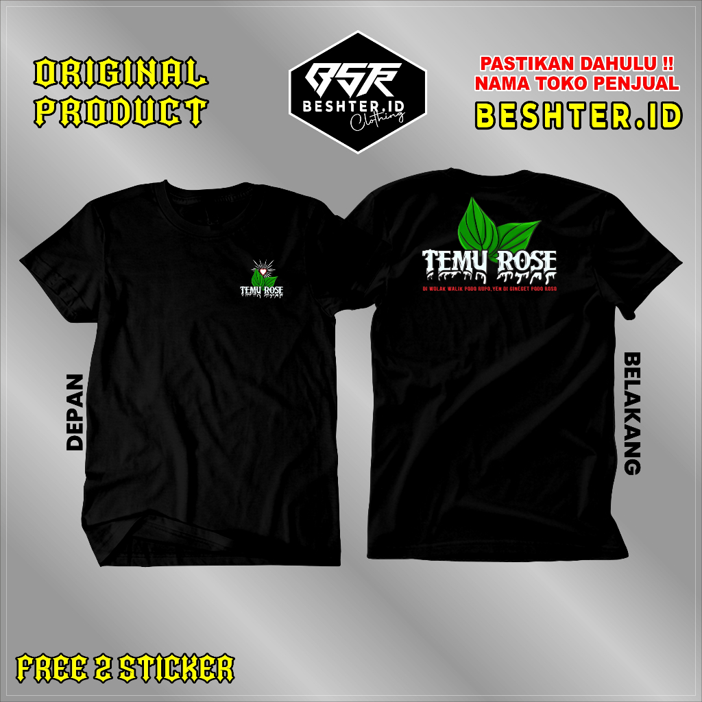 Kaos PSHT Temu Rose - Kaos SH Terate Temu Rose - Kaos PSHT simple Katun