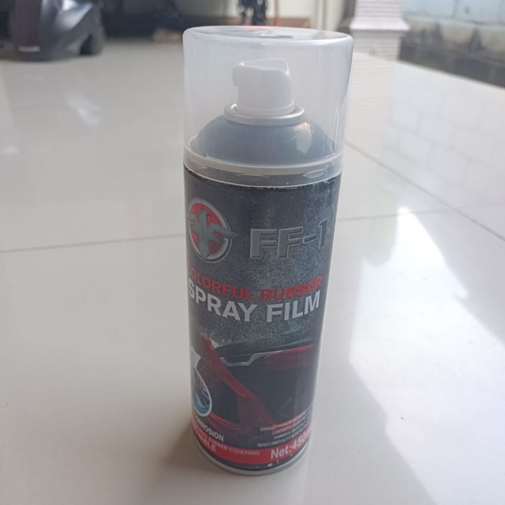 Cat semprot karet rubber paint anti karat serba guna FF-1 Collorful Rubber spray film 450 ml silver 