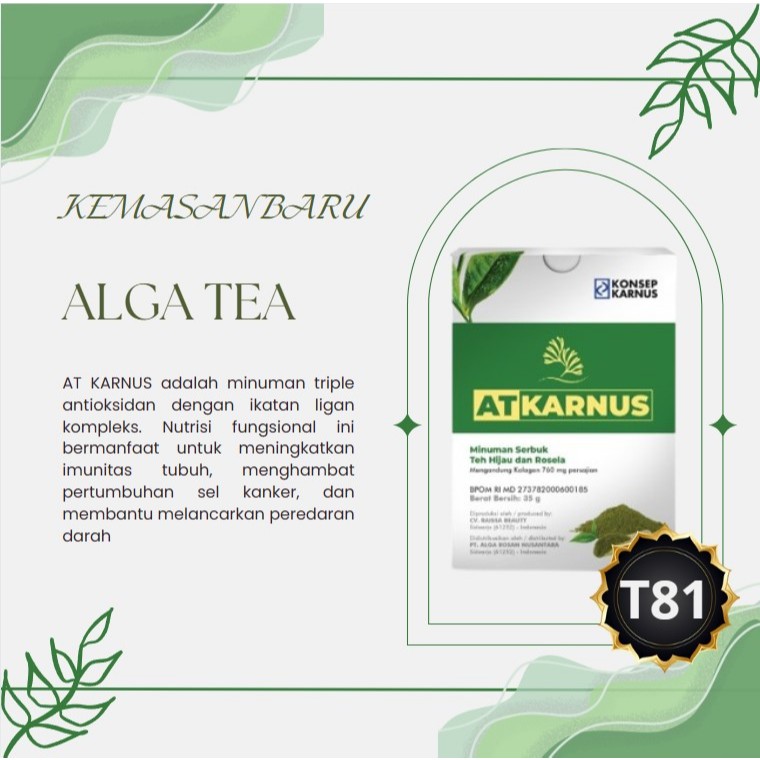 

ALGA TEA - menghambat pertumbuhan sel kanker / AT KARNUS / TEH HERBAL ALAMI