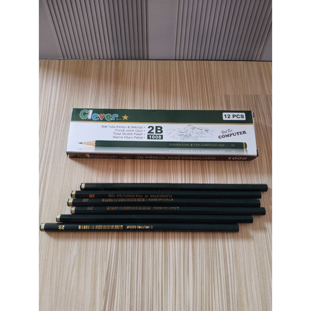 

TERBARU PROMO Pensil Clever Star 2B Pencil 1008 HIJAU [6PCS]
