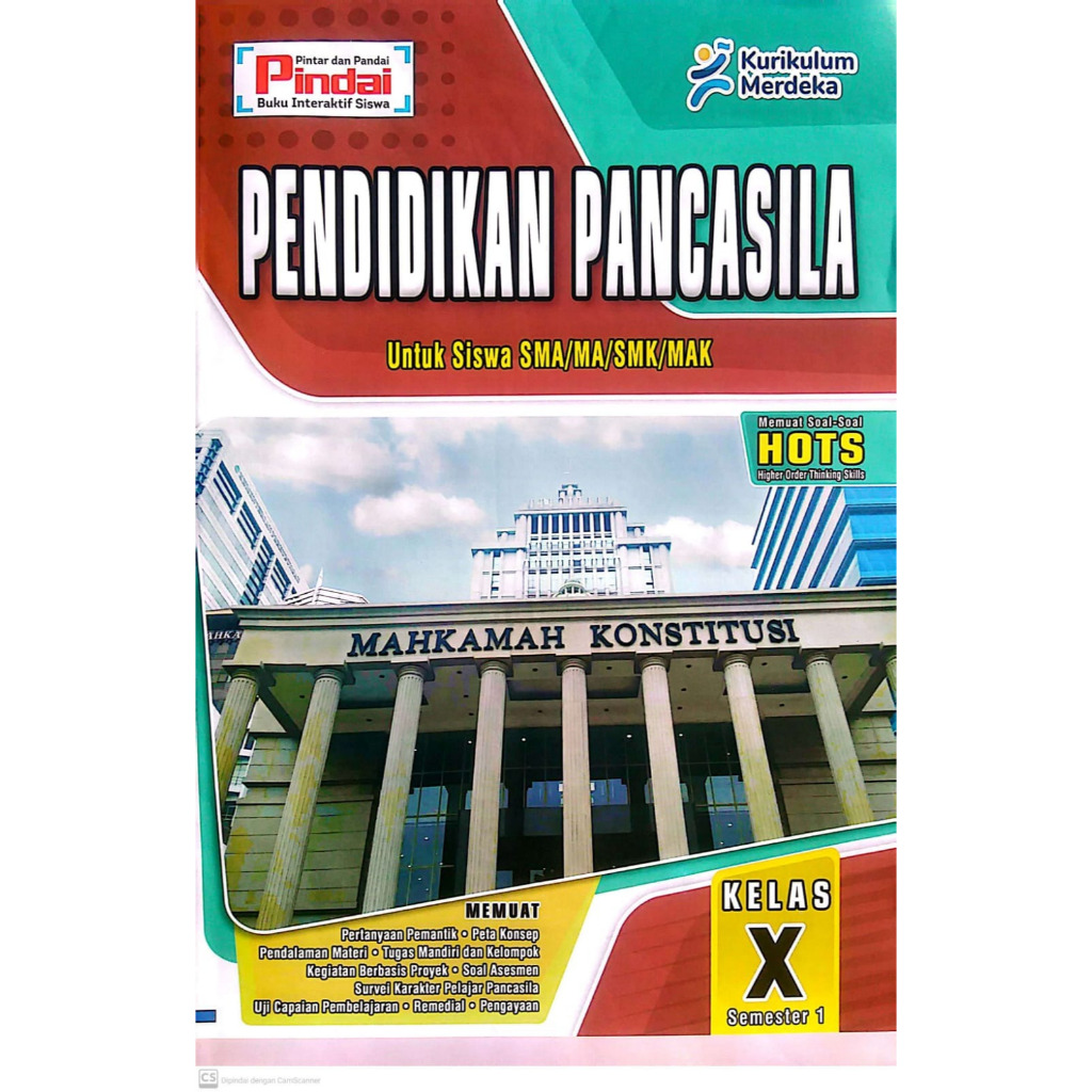 Buku LKS Pendidikan Pancasila  kurikulum Merdeka Kelas 10 SMA/MA/SMK/MAK Semester 1