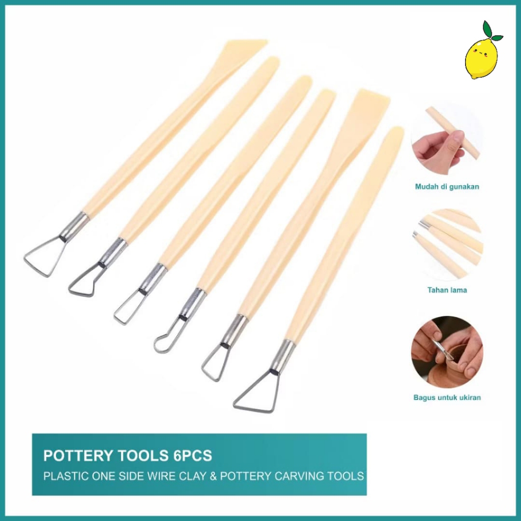 

Butsir / Pottery Tools Set 6 pcs / Clay Tools