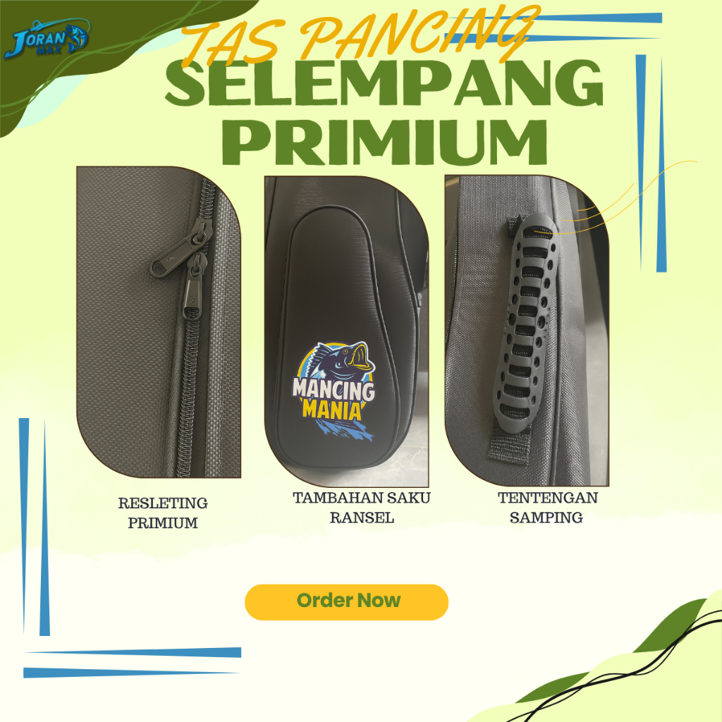 Tas Joran Pancing 75cm 100cm Ransel Gendong, Anti Air, Waterproof untuk Alat Pancing Lengkap