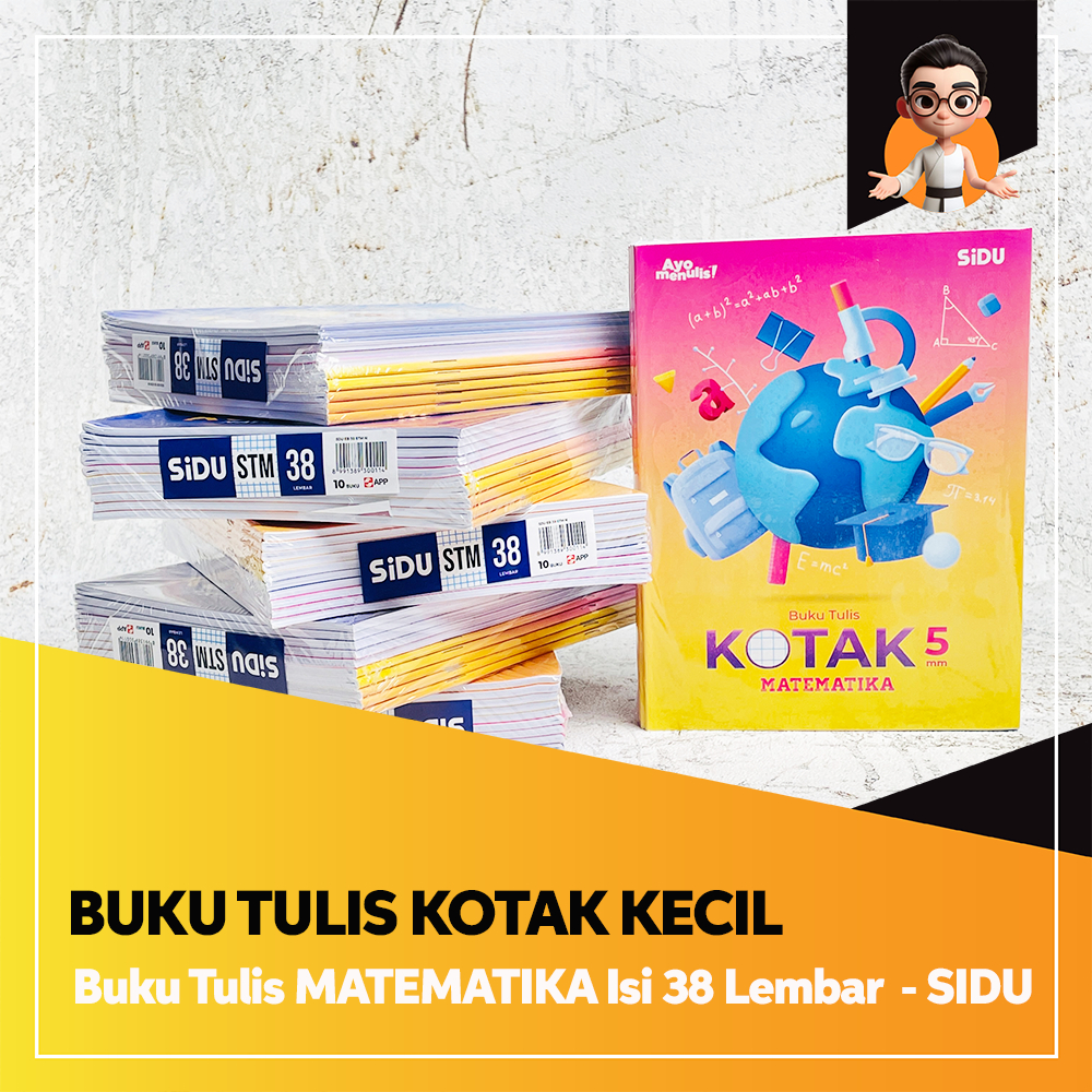 

Buku Tulis Kotak-Kotak SIDU Sinar Dunia 38 Lembar / Buku Sekolah Matematika Kotak Kecil 1 Pcs