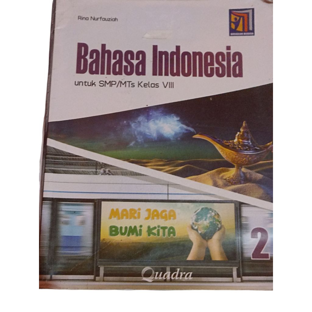 Buku bekas Bahasa Indonesia 2 kelas VIII SMP MTs penerbit Quadra