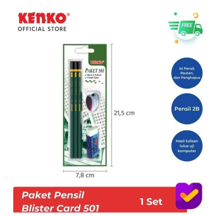

Paket Pensil Kenko - Blister card / Paket 501