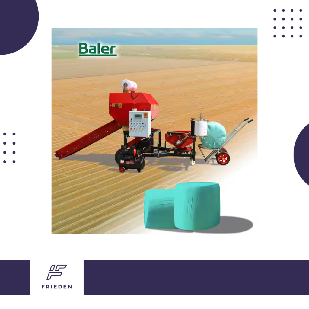 Automatic Silage Baler Machine Baler Wrapper Machine Cattle Sheep Breeding Grass Straw Baler
