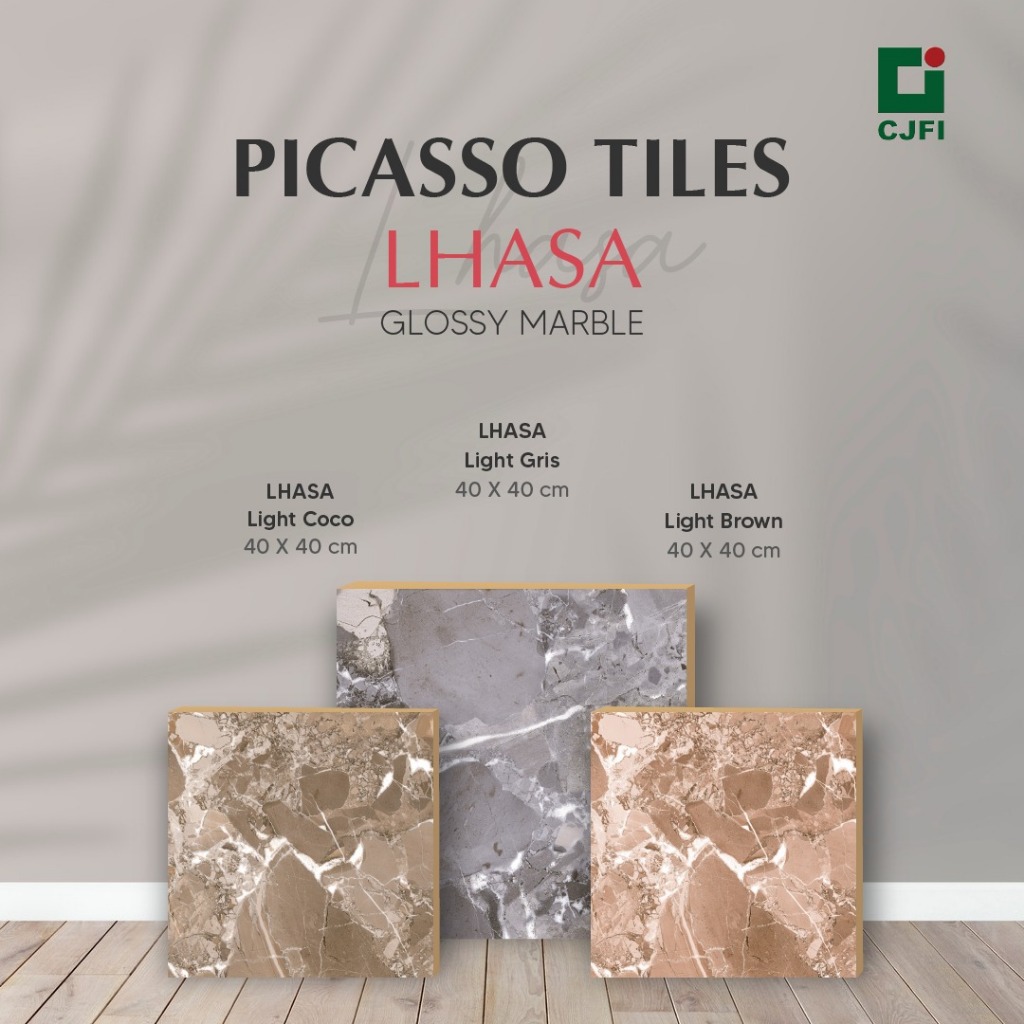 Picasso Keramik / Keramik Lantai Lhasa Light Griss / Lhasa Light Brown 40X40