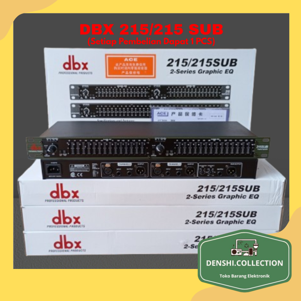 Equalizer DBX 215 SUB I Equalizer Subwoofer 215 Sub/ 215Sub/ 215-Sub