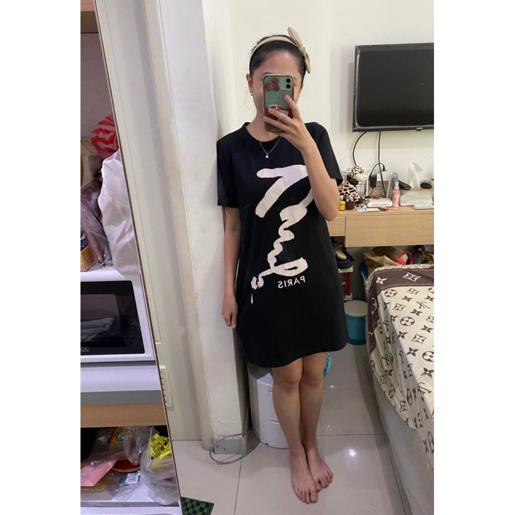 LOVE MOSCHINO PREMIUM BASIC COTTON COMFY SIMPLE BLACK DRESS PRELOVED