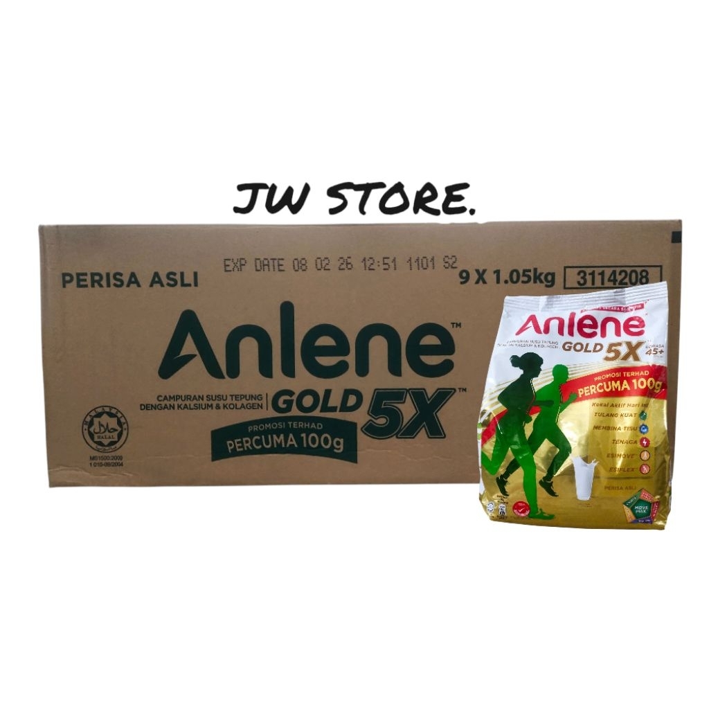

Susu Anlene Gold 5X 1dus (9Bags x 1.05KG)