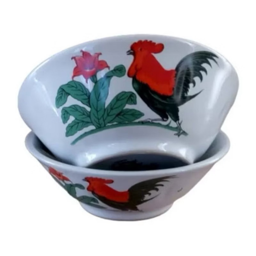 MANGKOK JAGO AYAM KERAMIK LEGENDARIS / MANGKOK SOUVENIR / MANGKOK BAKSO, SOTO, MIE AYAM