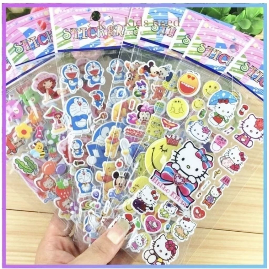 

20 LEMBAR STICKER/STIKER KERTAS/TEMPELAN KARAKTER/STICKER KARAKTER