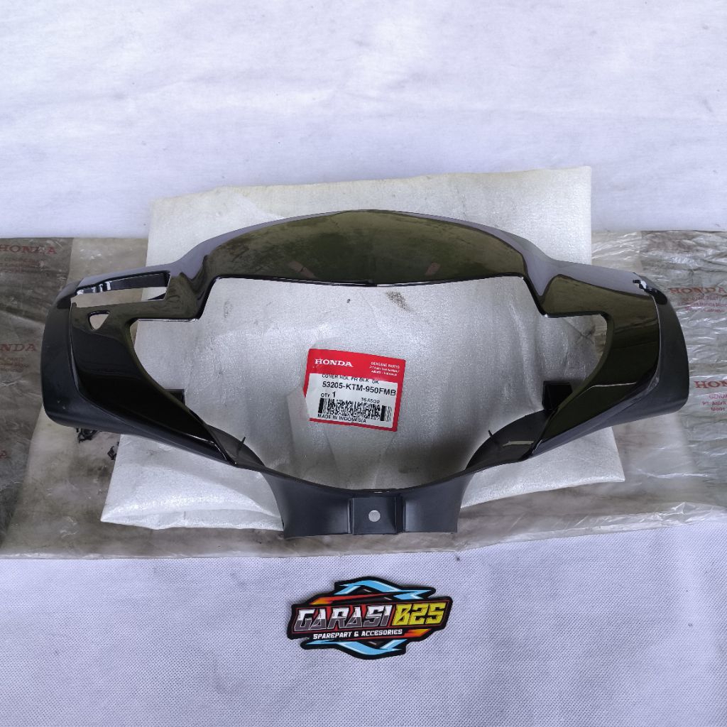 53205-KTM-950FMB cover batok lampu depan Supra x 125 old lama cakram mata satu hitam original AHM