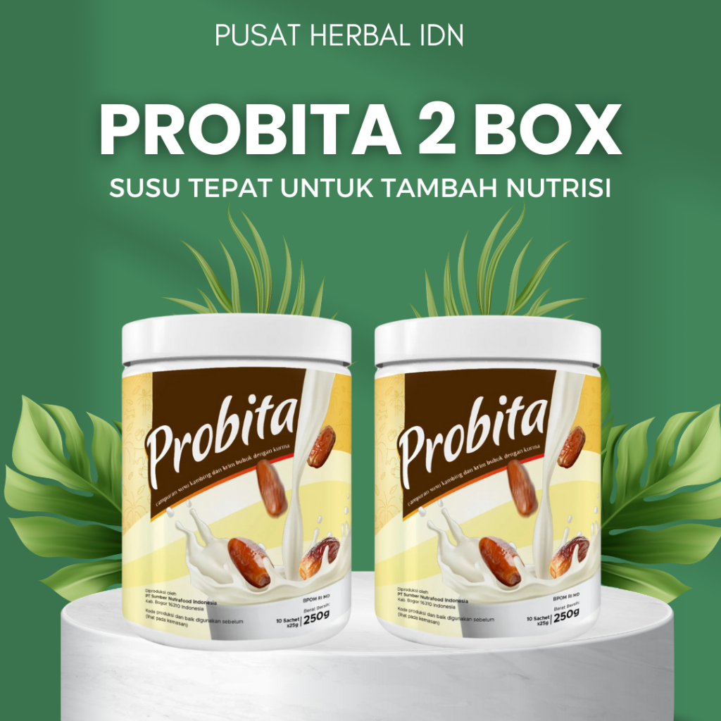 

PROBITA 2 BOX - Susu Kurma Peninggi Badan Untuk Remaja & Dewasa - 300gr