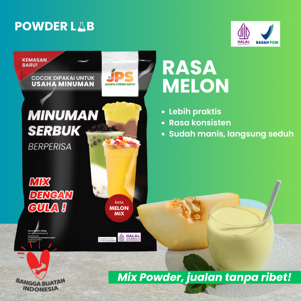

Bubuk Minuman JPS Mix Rasa Melon 1 KG - Powder Drink Premium Mix