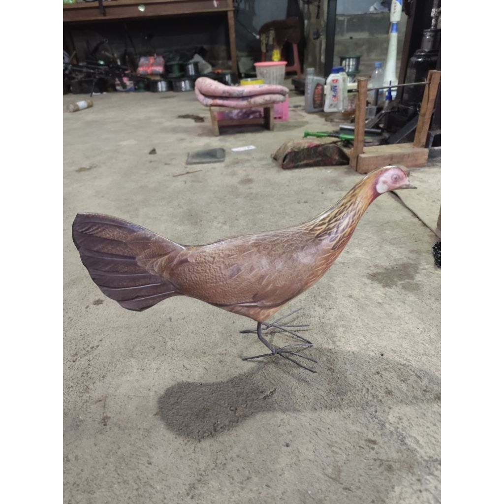 jontrot patung ayam betina sumatra / dekoy ayam hutan merah betina