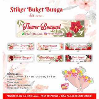 

[145 pcs] Stiker Bunga / Buket / Bouquet / Flower RED version