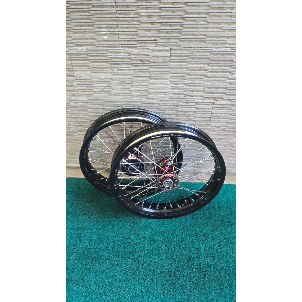 Wheelset Supermoto KLX 250/300 dan 300/350 Ring 17 Tanpa Ban Murah Harga Promo