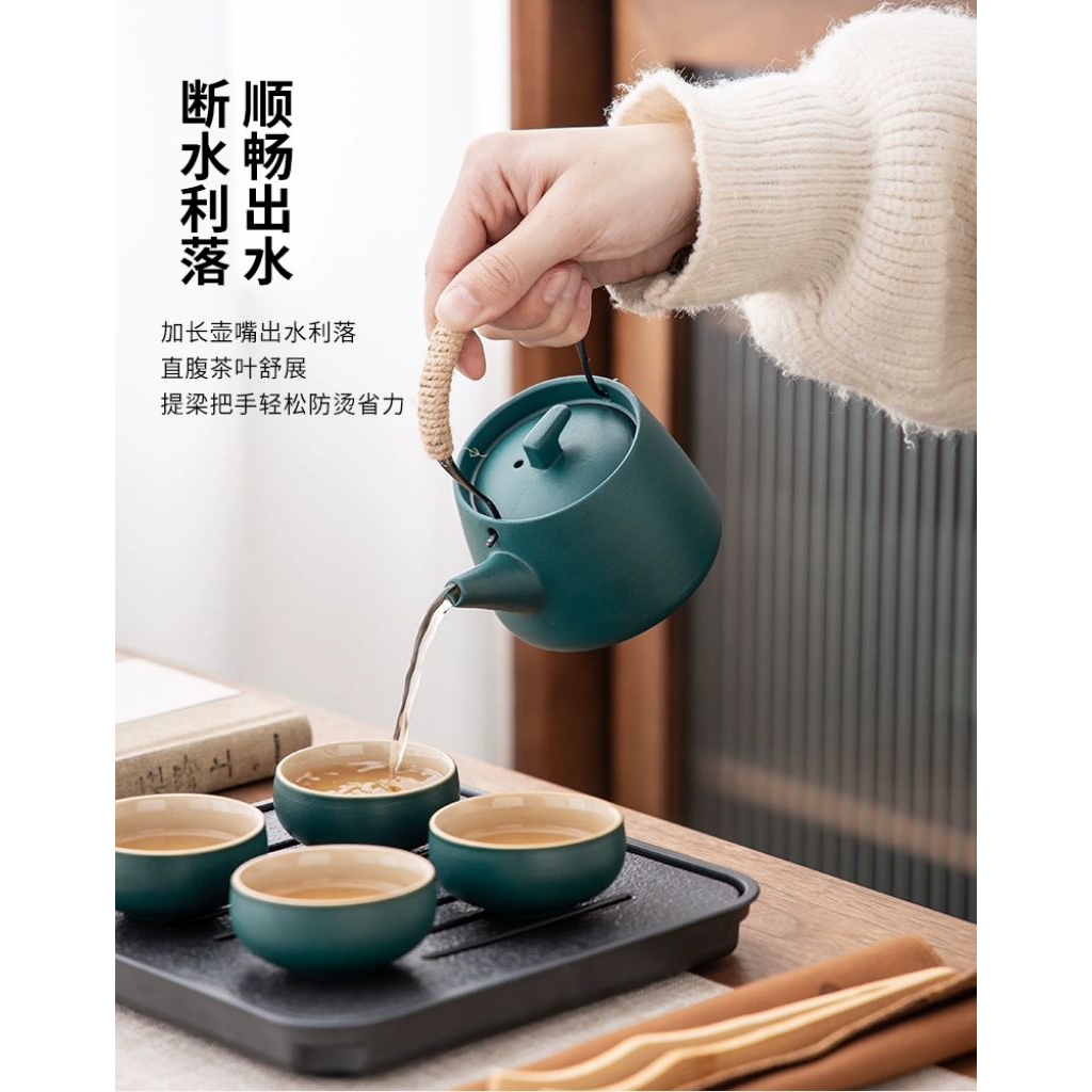 Set teh Kung Fu Jepang, teko keramik rumah tangga,
