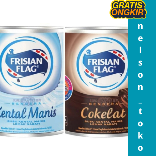 

READY Susu Bendera Kental Manis Frisian Flag Kaleng 370gr Putih / Cokelat TOP