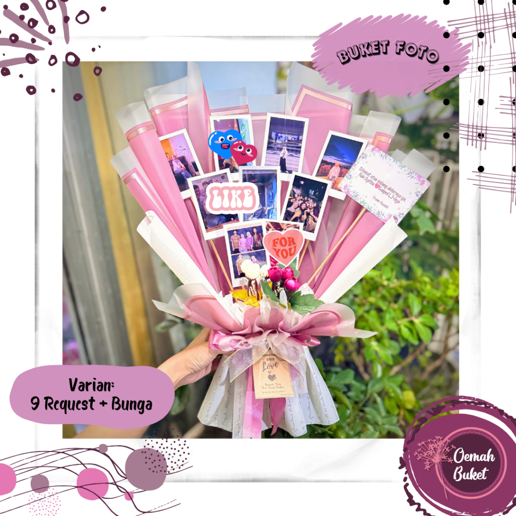 Buket Foto | Buket Foto BTS | Buket Foto NCT | Buket Foto Kpop | Buket Wisuda |  Foto Polaroid | Oem