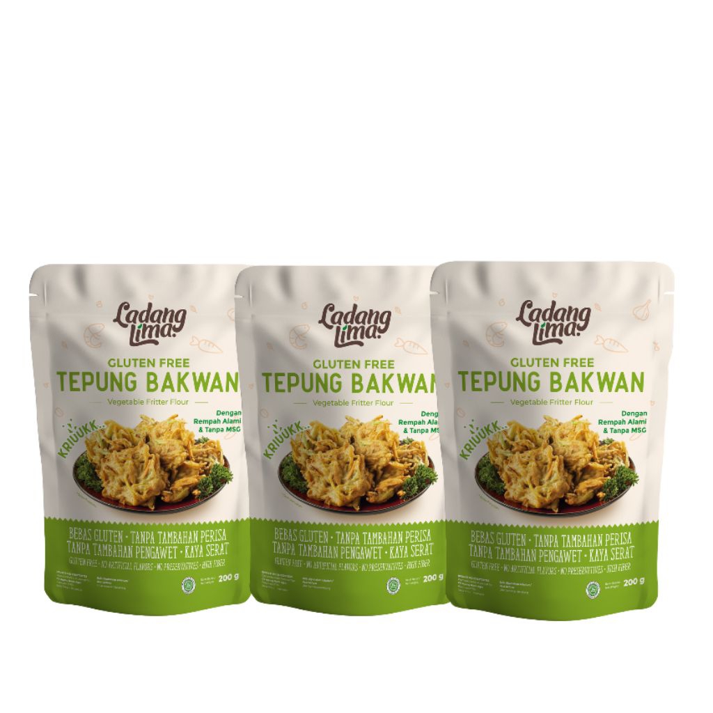 

Tepung Bakwan Ladang Lima 3 Pcs - Tepung Bakwan Gluten Free