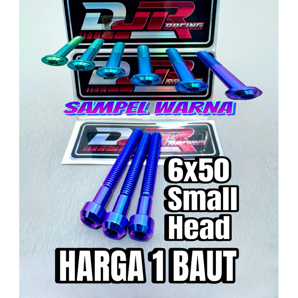 BAUT 10 TITANIUM 6x50 small head Original Vietnam baut 10 panjang 5cm