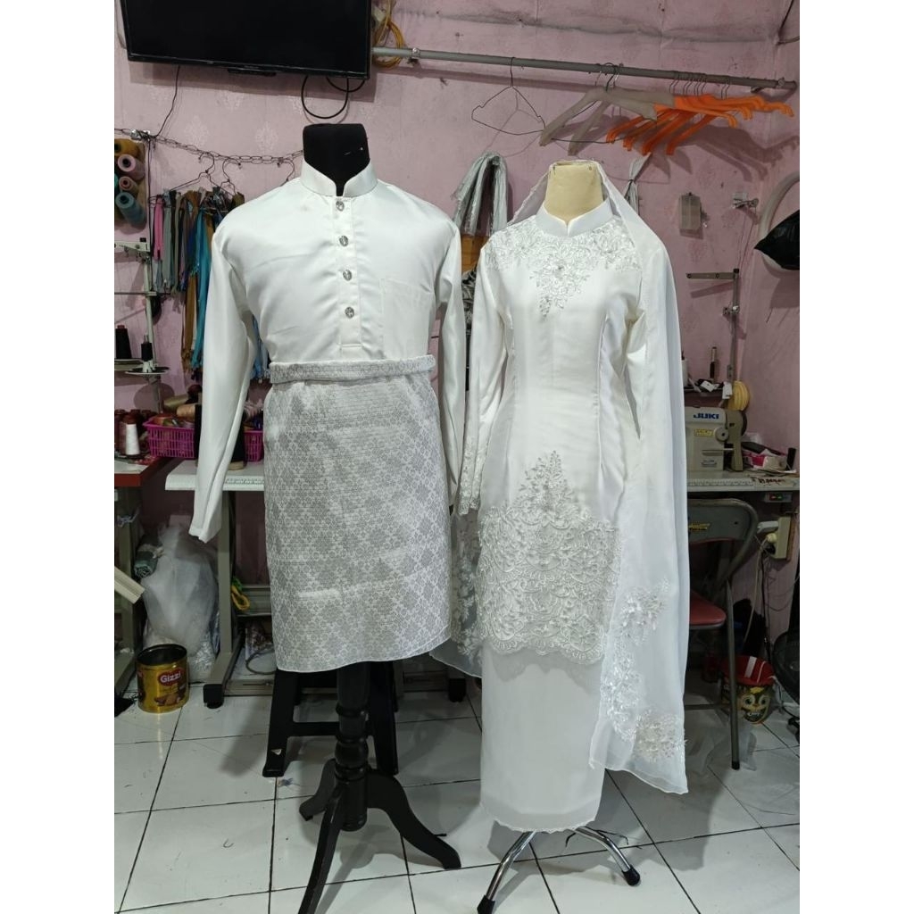 gaun penganti muslimah Malaysia Melayu gaun akad gaun walimah wedding dress muslimah melayu