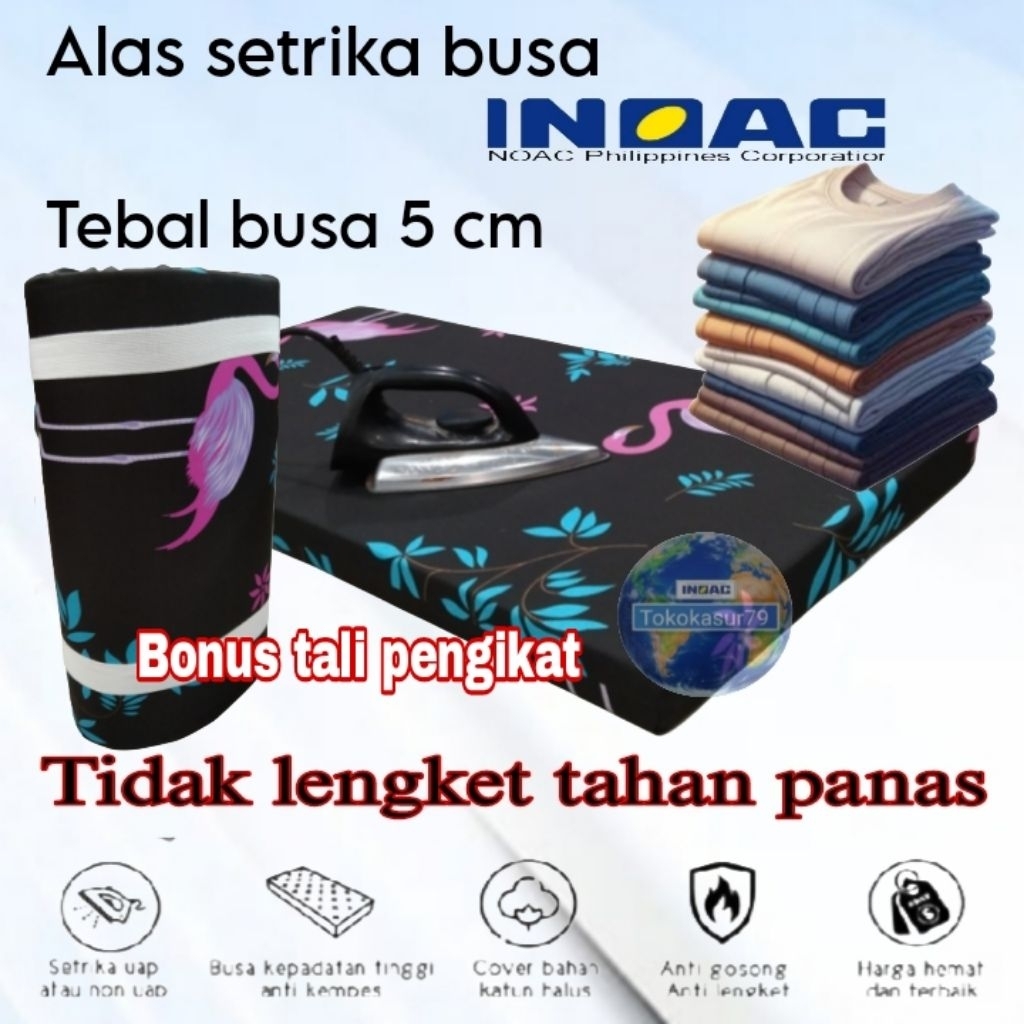 Alas Setrika Busa INOAC.Alas setrika inoac  tebal 5 cm( BONUS TALI PENGIKAT) .Alas setrika busa.Alas