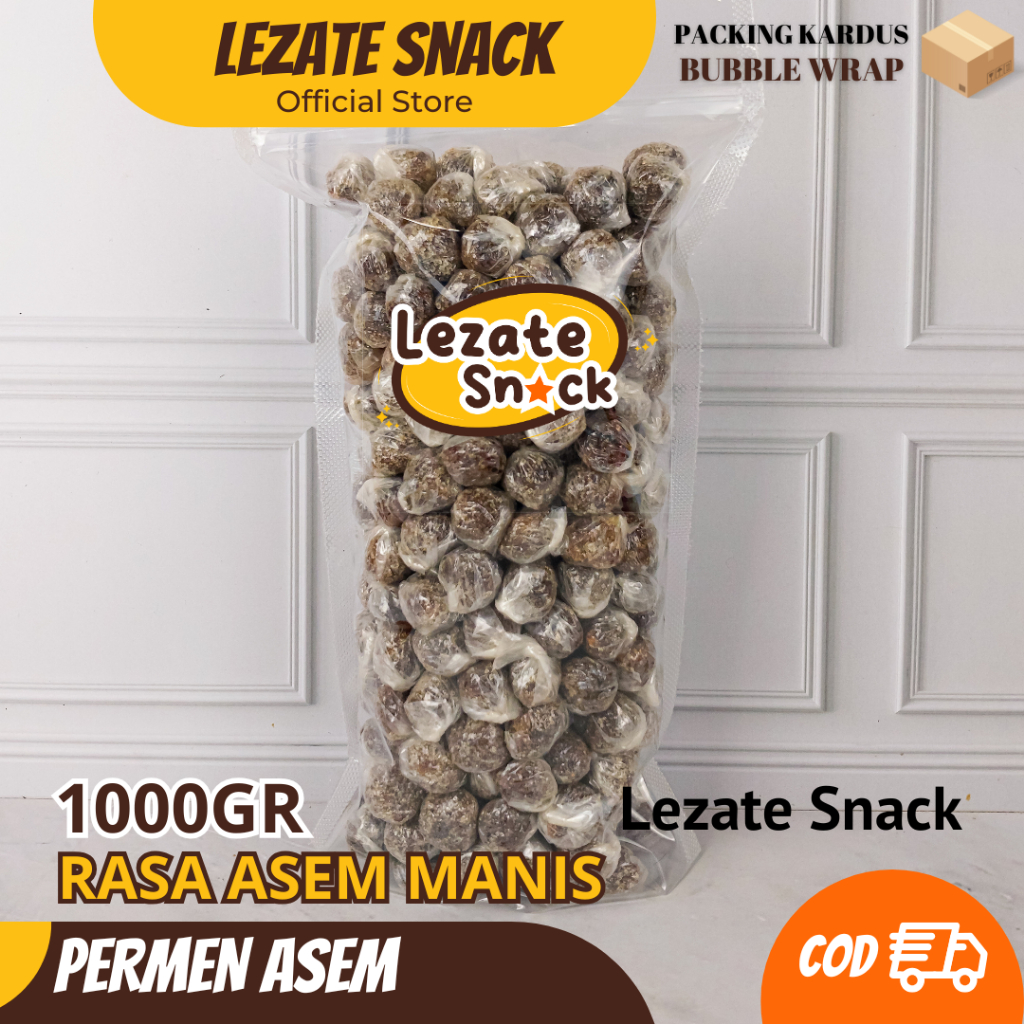 

Permen Asem 1KG Manisan Buah Kiloan Murah Manis / Permen Asam Jawa Tamarin Candy Permen Jadul Permen Asam Gula Lezate SEDAP SNACK