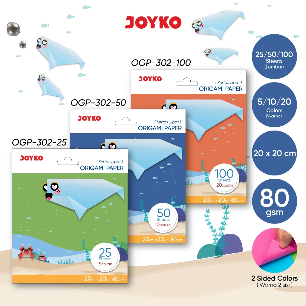 

JOYKO Origami Paper Kertas Lipat Seni OGP-302 20 x 20 cm