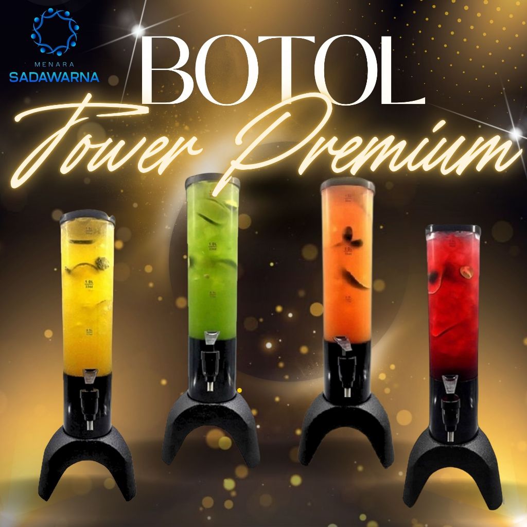 ✅BERGARANSI✅ Botol Tower 1,5 Liter Premium Ada Lampu LED Garansi 1 Bulan / Beer Tower / Soju Tower /