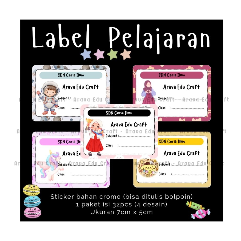 

Label Buku Pelajaran Custom