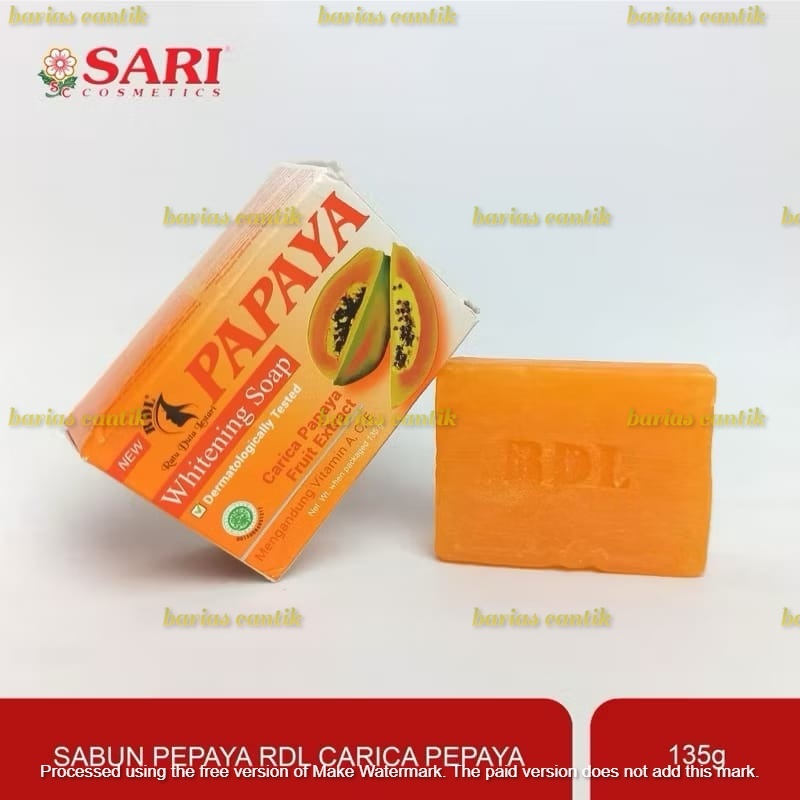 SABUN PAPAYA RDL WHITENING SOAP 135 gram RATU DUTA LESTARI