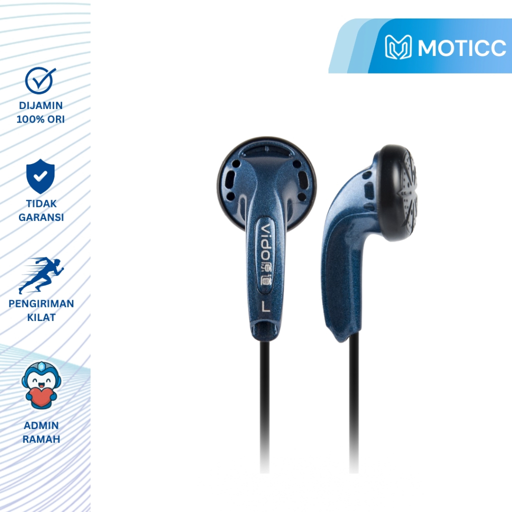 🇲🇨 VIDO EARBUD ORIGINAL - KERE HORE LEGEND - NON MIC EARPHONE